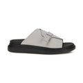 Alexander McQueen Gray Calf Leather Bos Taurus Platform Sandals
