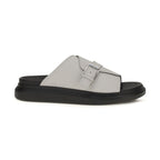 Alexander McQueen Gray Calf Leather Bos Taurus Platform Sandals