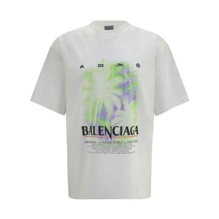 Balenciaga White Cotton T-Shirt