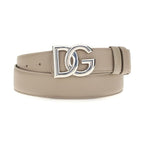 Dolce & Gabbana Gray Calf Leather Bos Taurus Regular Belt