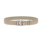 Dolce & Gabbana Gray Calf Leather Bos Taurus Regular Belt