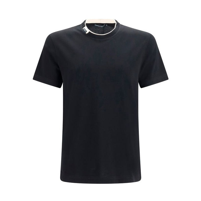 Dolce & Gabbana Black Cotton T-Shirt