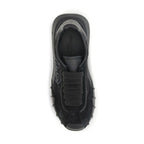 Dolce & Gabbana Black Calf Leather Bos Taurus Chunky Sneakers