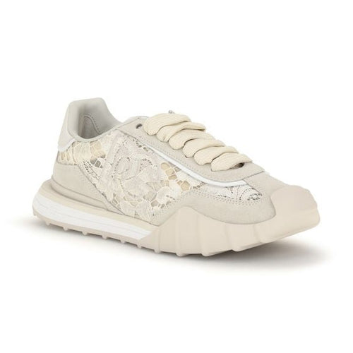 Beige Calf Leather Bos Taurus Sneakers