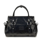 Miu Miu Black Calf Leather Bos Taurus Handbag