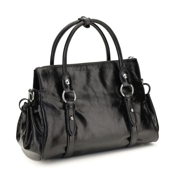 Miu Miu Black Calf Leather Bos Taurus Handbag