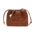 Chloé Brown Raffia Shoulder Bag