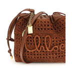 Chloé Brown Raffia Shoulder Bag