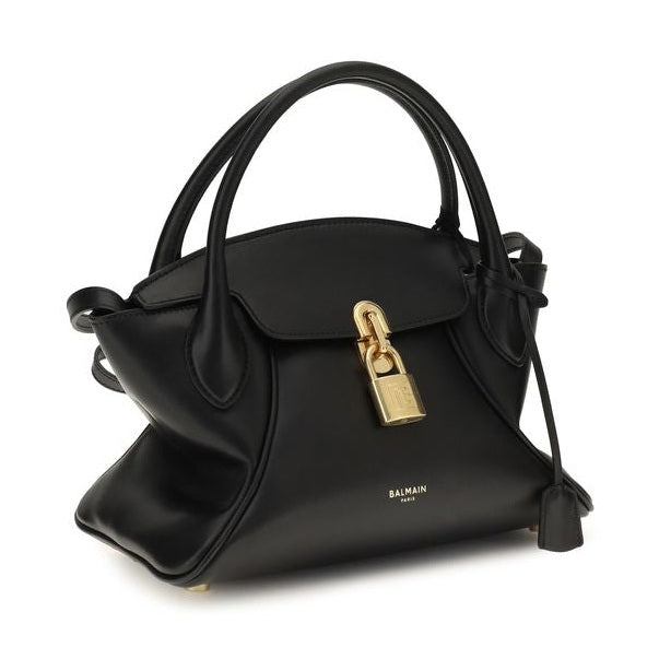 Balmain Black Calf Leather Bos Taurus Handbag