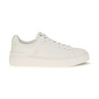 Balmain White Calf Leather Bos Taurus Athletic Sneakers