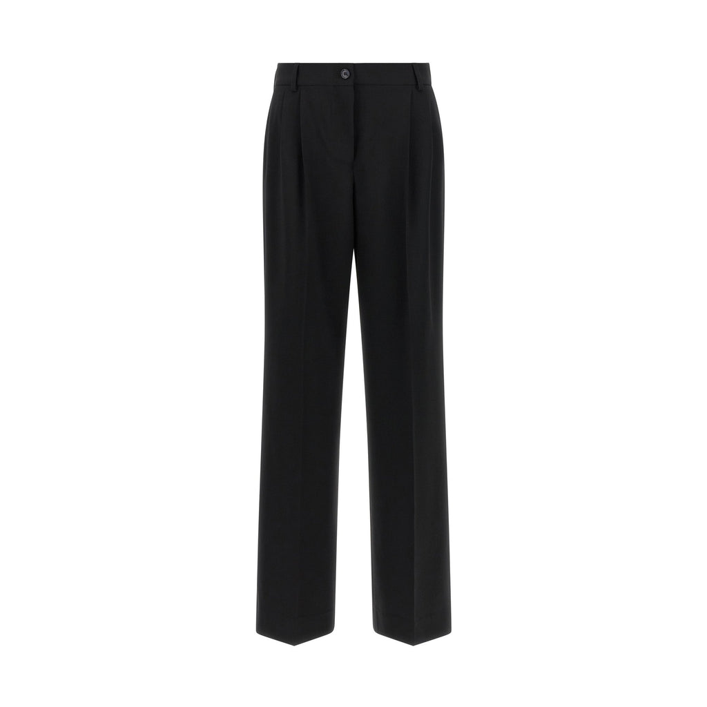 Dolce & Gabbana Black Virgin Wool Casual Pants