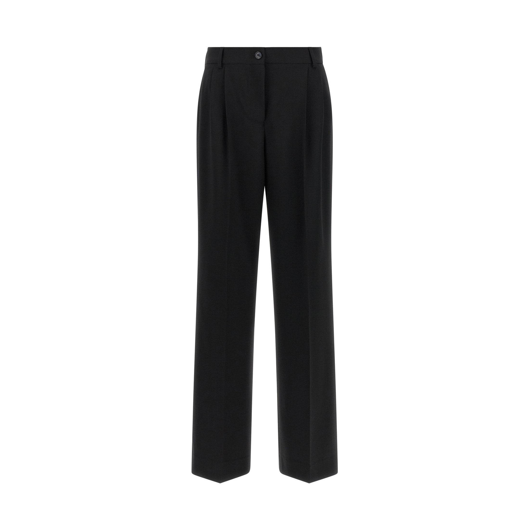 Dolce & Gabbana Black Virgin Wool Casual Pants