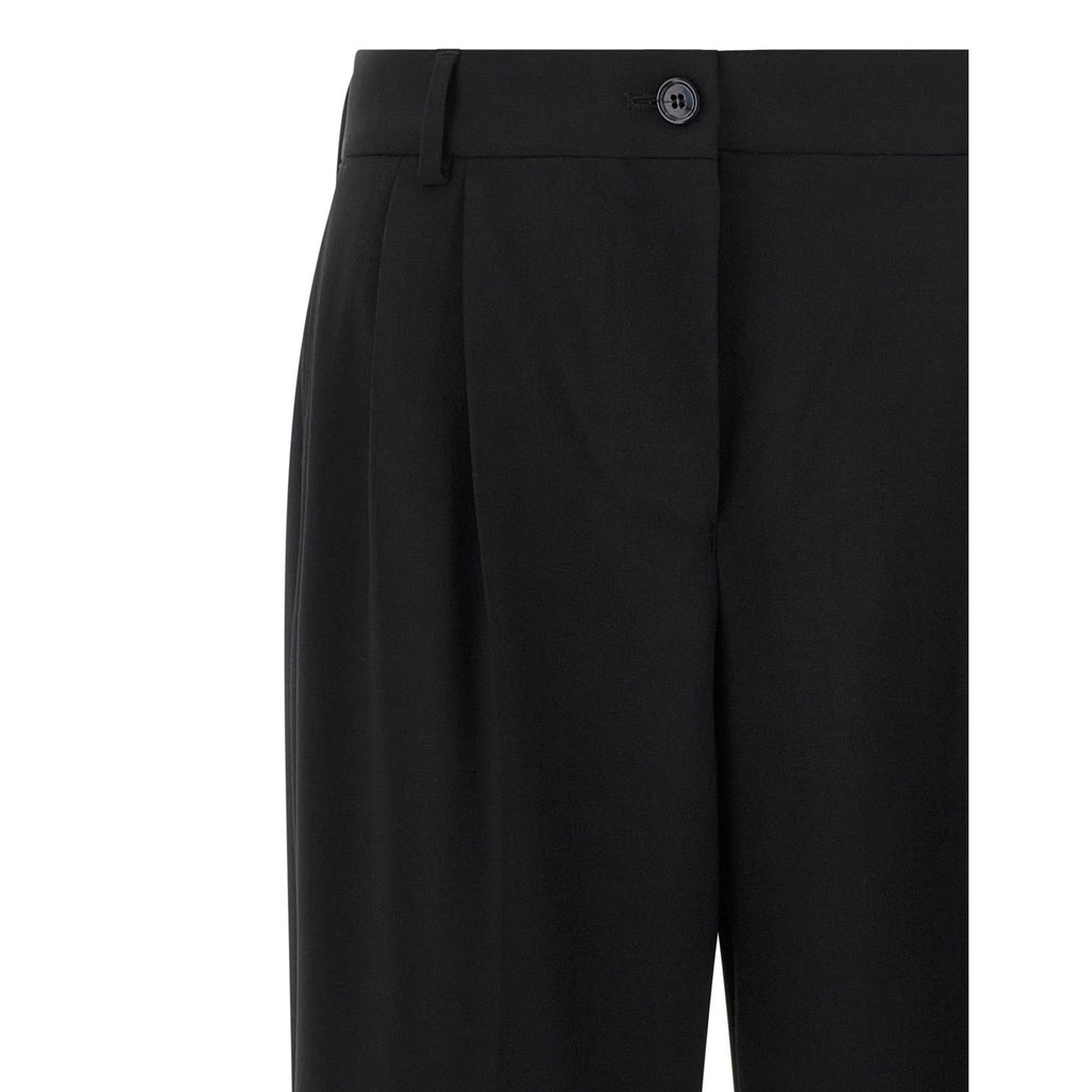Dolce & Gabbana Black Virgin Wool Casual Pants