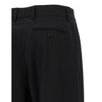 Dolce & Gabbana Black Virgin Wool Casual Pants