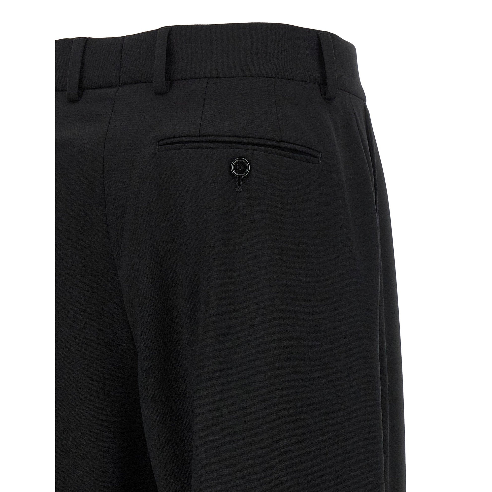 Dolce & Gabbana Black Virgin Wool Casual Pants