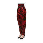 Dolce & Gabbana Red Black Zebra Print Cotton HighWaist Pants