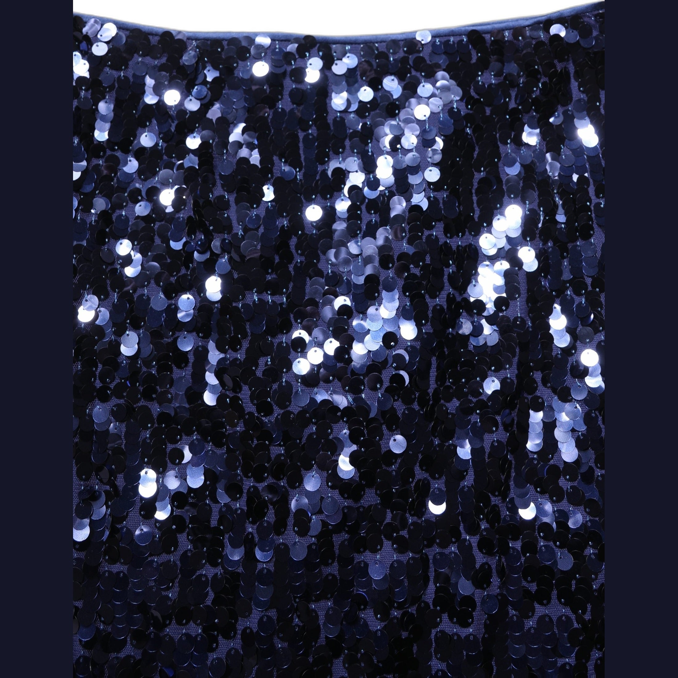 Dolce & Gabbana Blue Sequin High Waist PencilCut Midi Skirt
