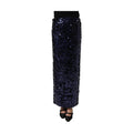 Blue Sequin High Waist PencilCut Midi Skirt