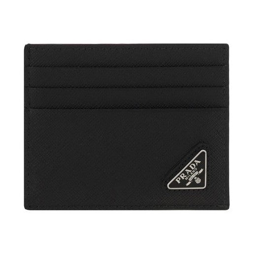 Prada Black Calf Leather Bos Taurus Wallet