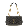 Saint Laurent Brown Lamb Leather Shoulder Bag