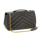 Saint Laurent Brown Lamb Leather Shoulder Bag