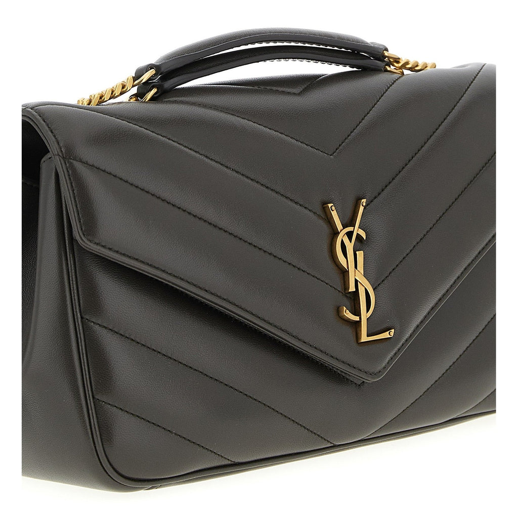 Saint Laurent Brown Lamb Leather Shoulder Bag