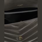 Saint Laurent Brown Lamb Leather Shoulder Bag