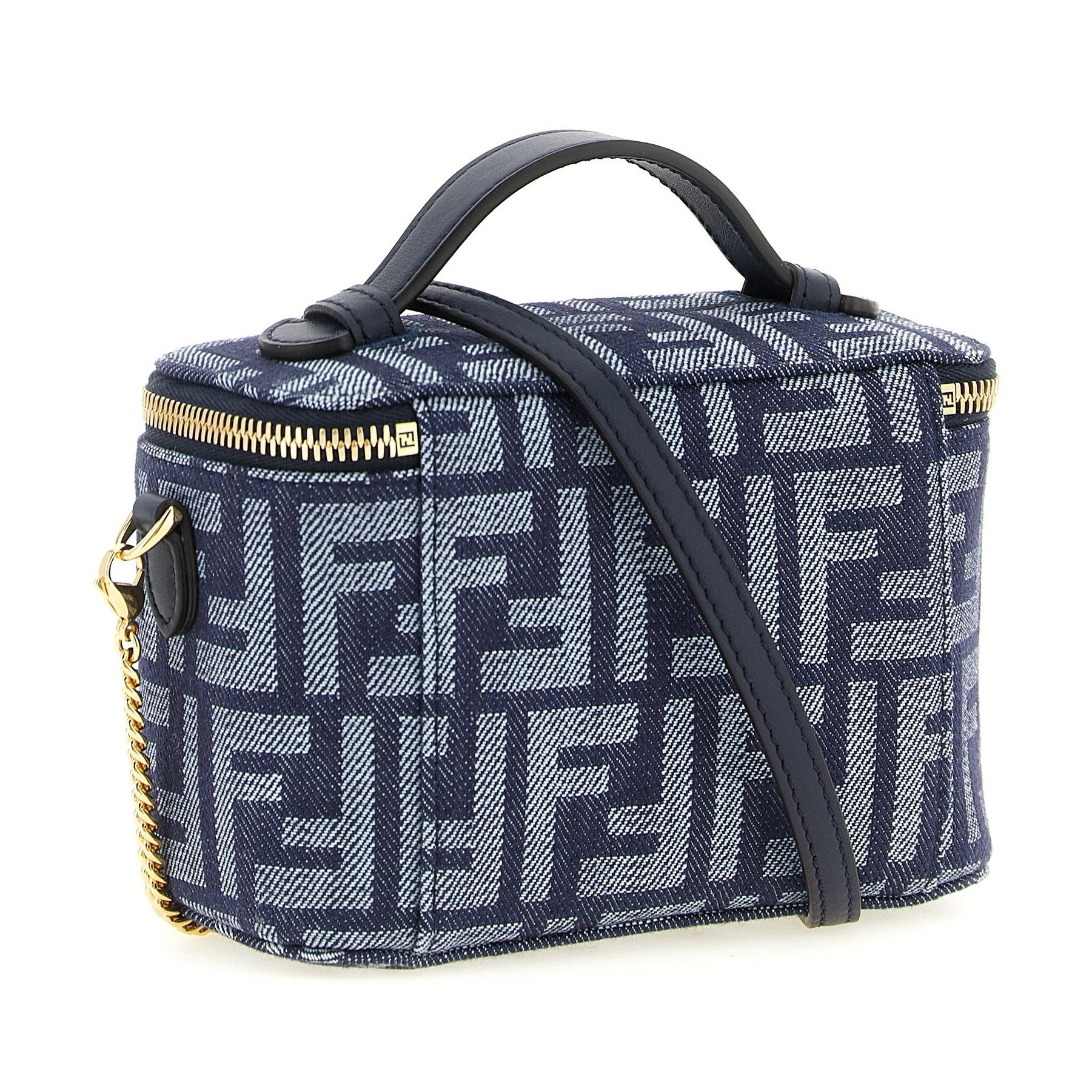 Fendi Blue Cotton Handbag