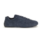 Prada Blue Calf Leather Bos Taurus Athletic Sneakers