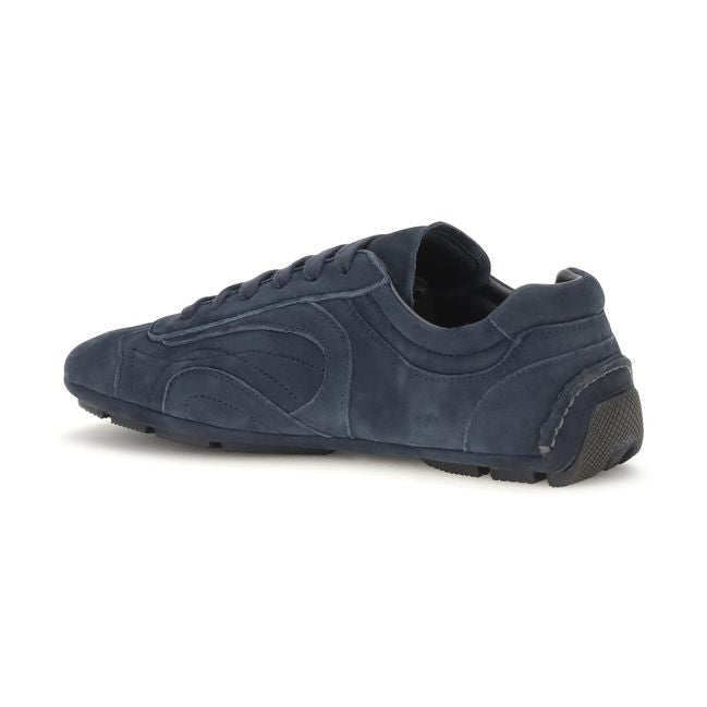 Prada Blue Calf Leather Bos Taurus Athletic Sneakers