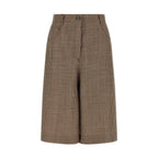 Brunello Cucinelli Brown Virgin Wool Bermuda Shorts