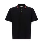 Versace Black Cotton Polo Shirt