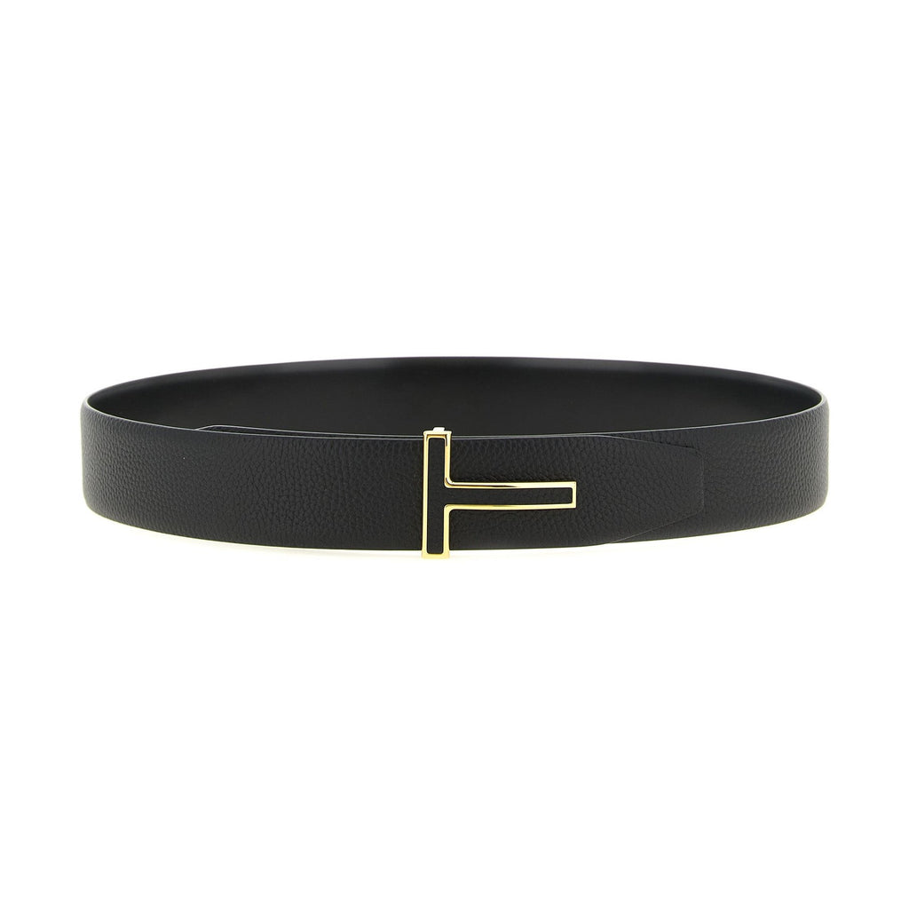 Tom Ford Black Calfskin Regular Belt