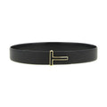 Tom Ford Black Calfskin Regular Belt