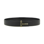 Tom Ford Black Calfskin Regular Belt