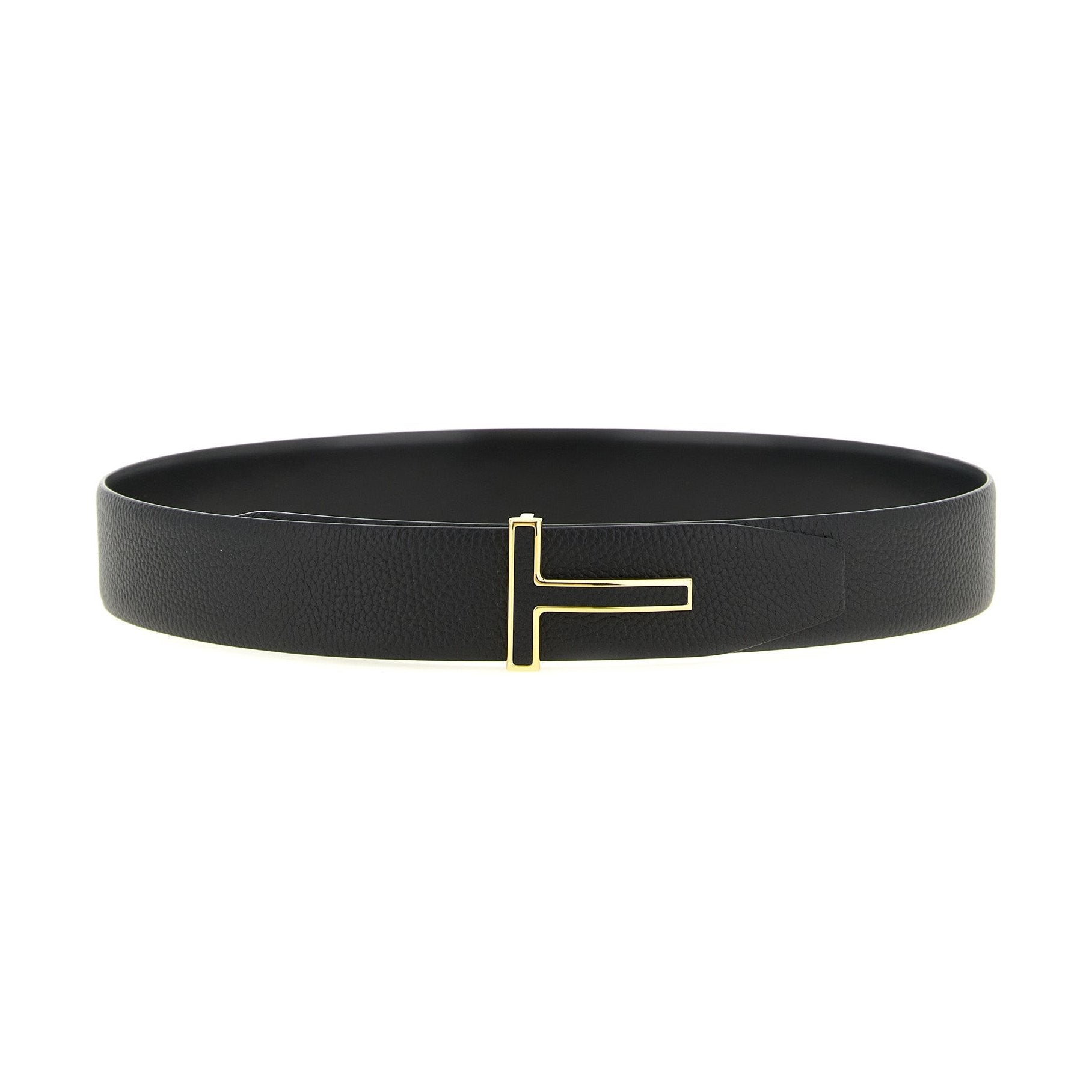 Tom Ford Black Calfskin Regular Belt