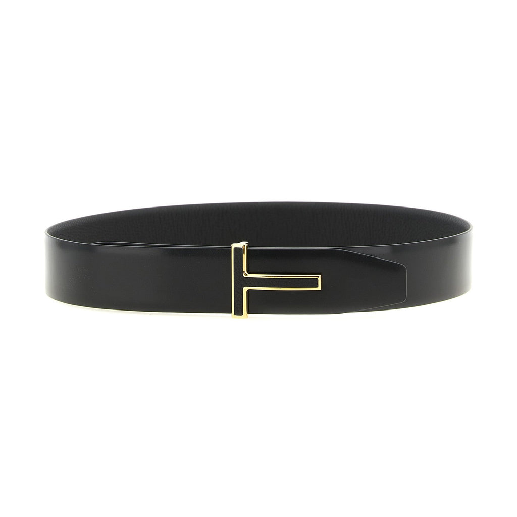 Tom Ford Black Calfskin Regular Belt