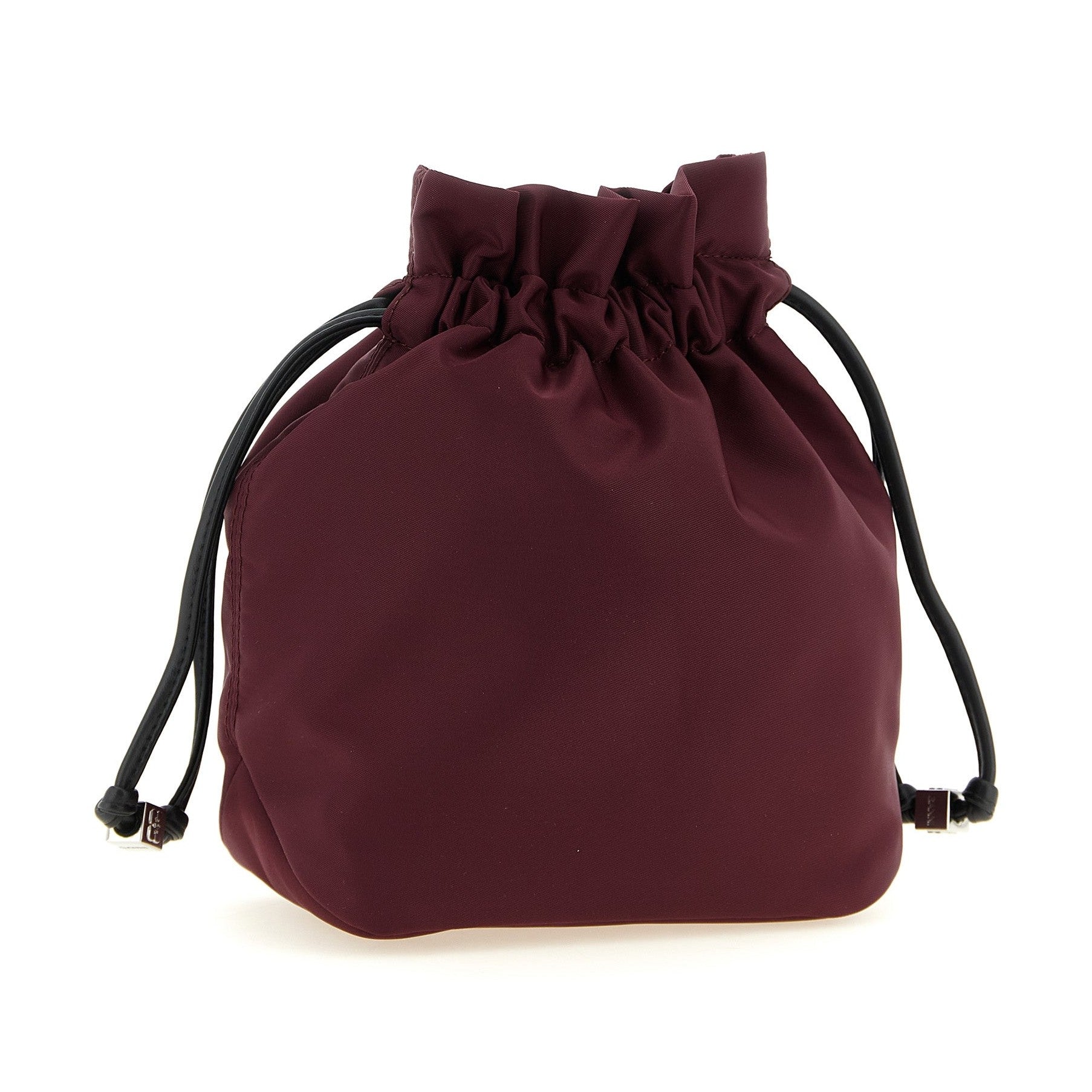 Ganni Bordeaux Recycled Polyamide Clutch Bag
