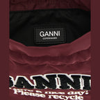 Ganni Bordeaux Recycled Polyamide Clutch Bag