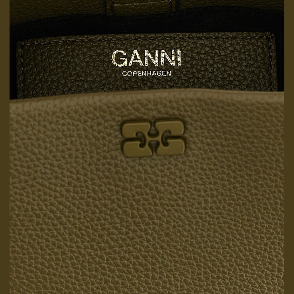 Ganni Bicolor Polyester Handbag