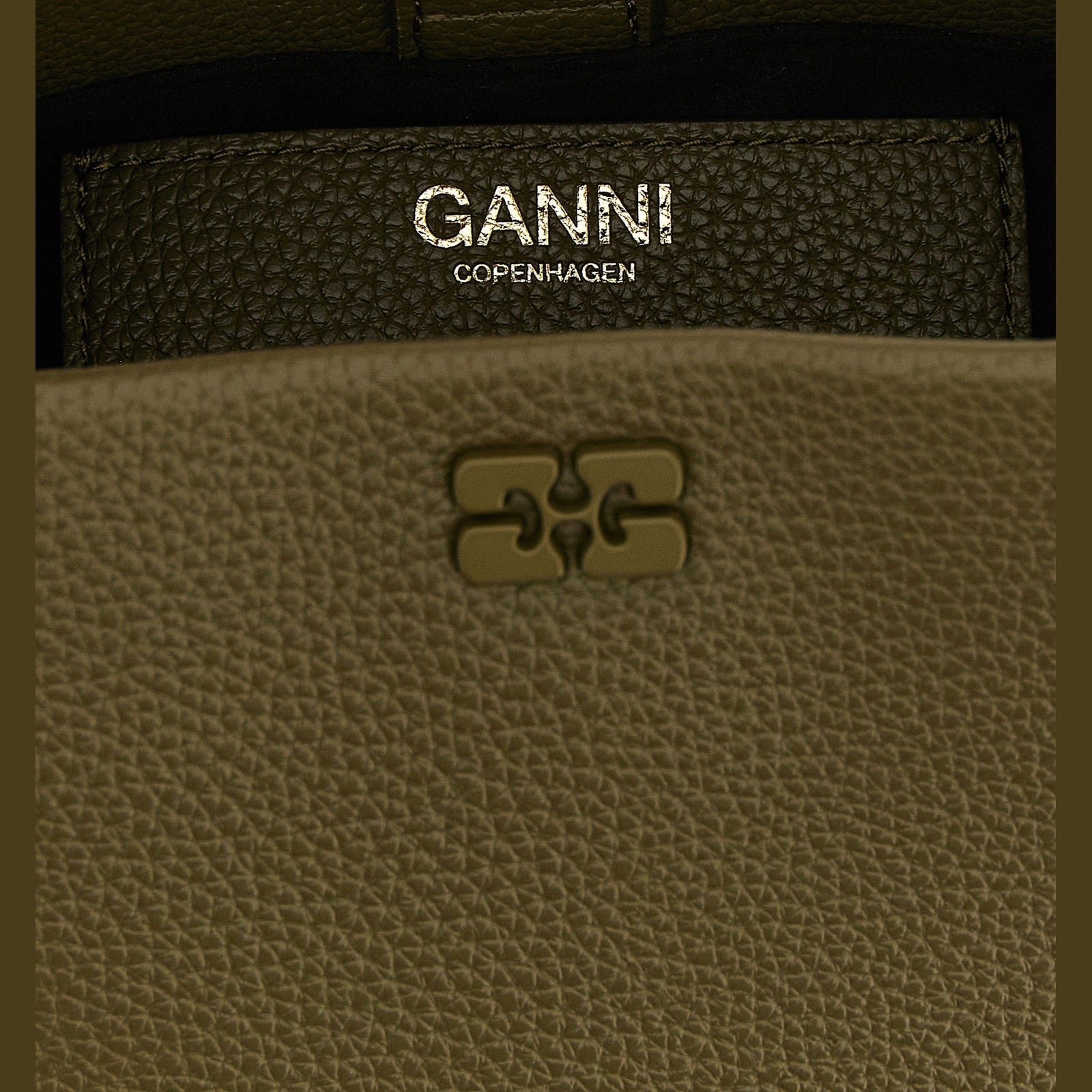 Ganni Bicolor Polyester Handbag