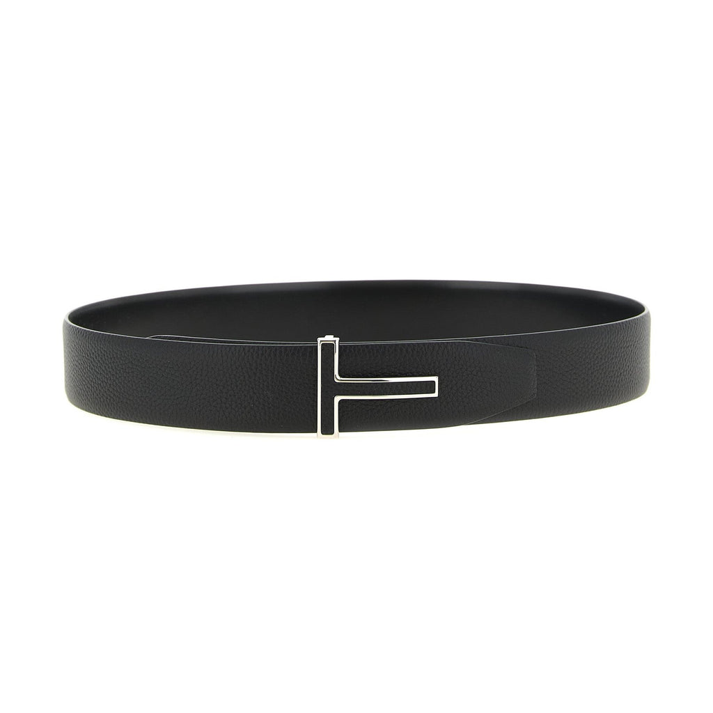 Tom Ford Black Calfskin Regular Belt