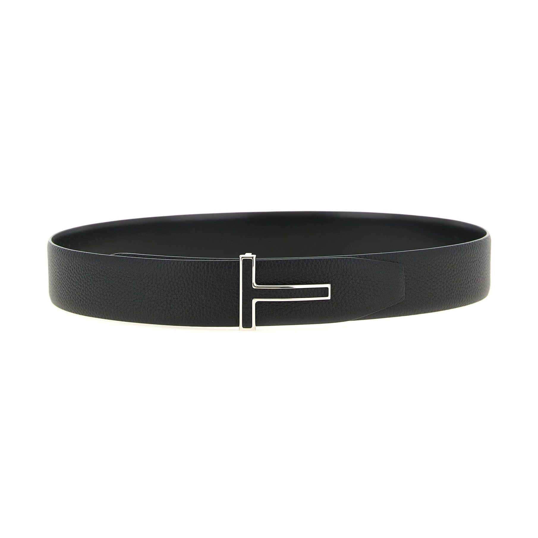 Tom Ford Black Calfskin Regular Belt