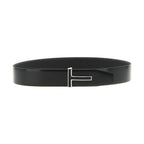 Tom Ford Black Calfskin Regular Belt