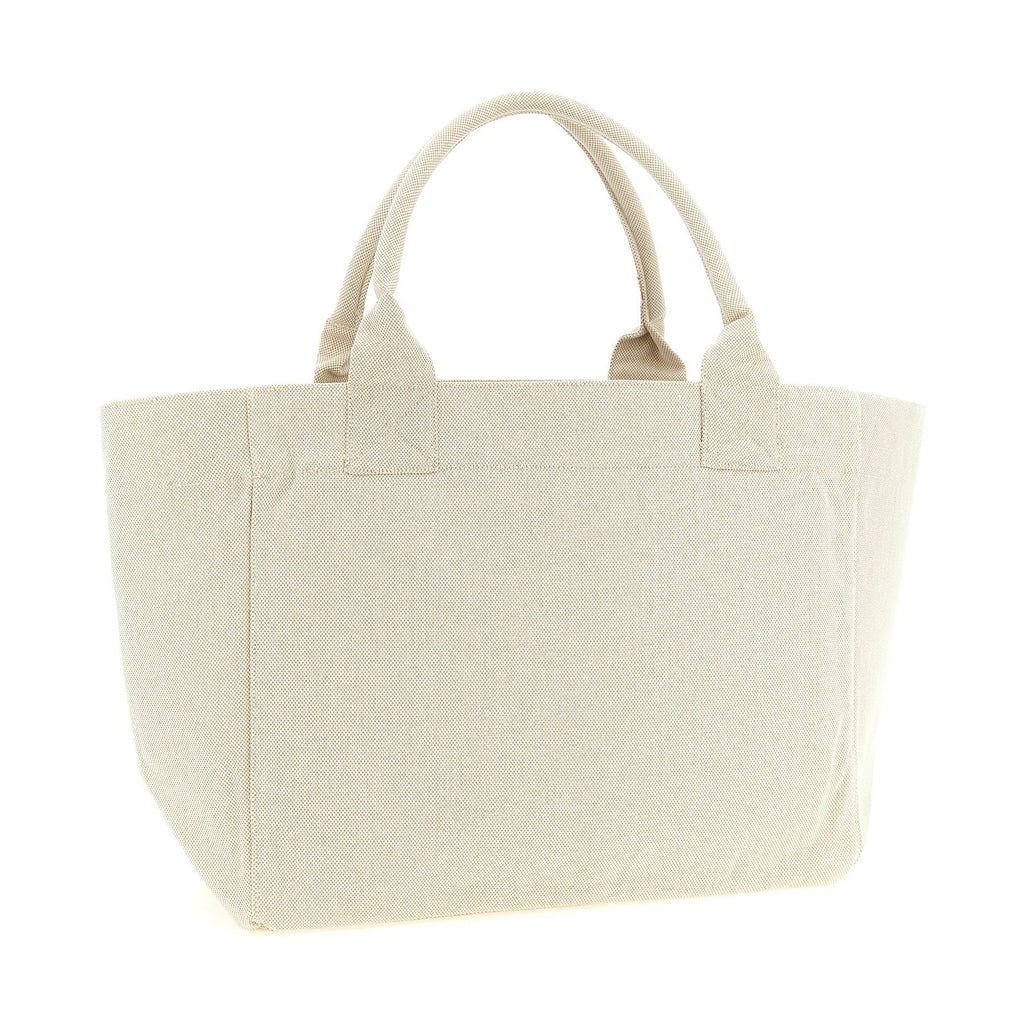 Ganni Beige Recycled Cotton Tote Bag