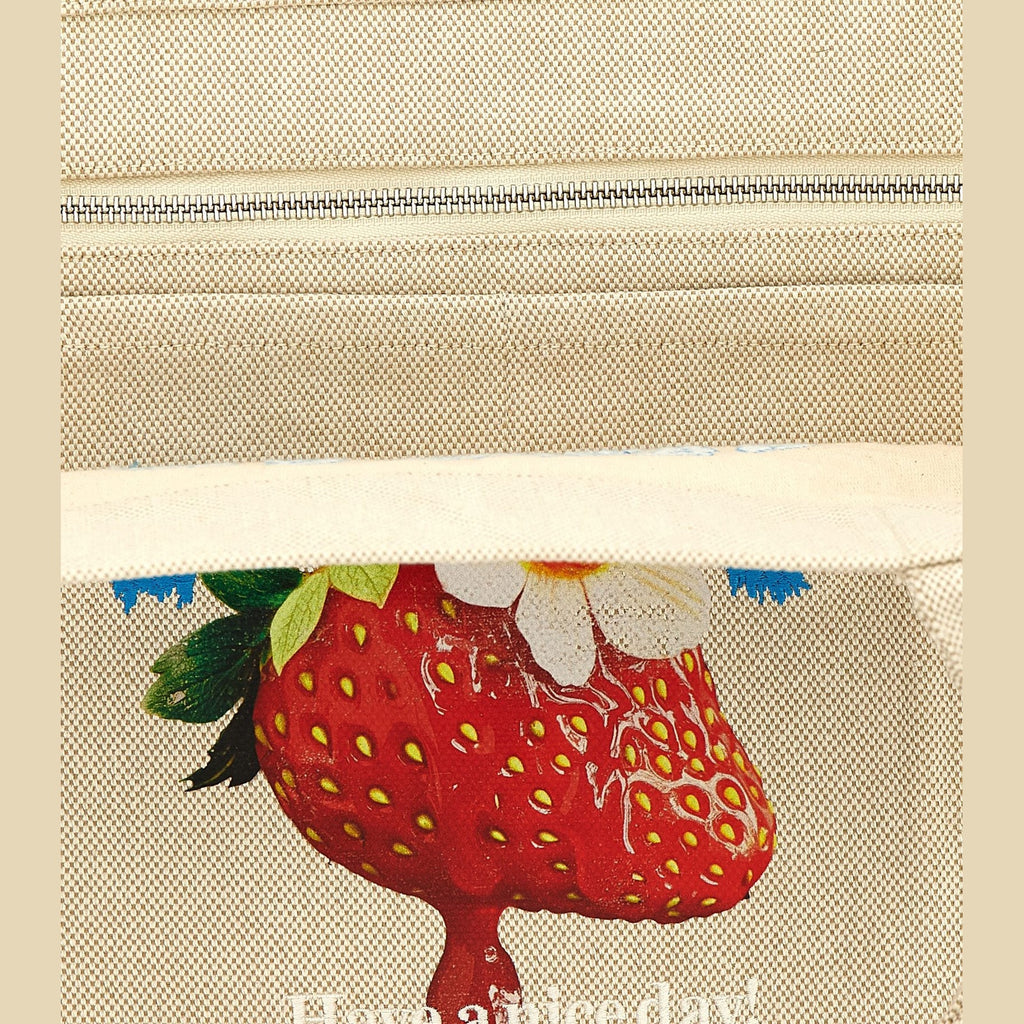 Ganni Beige Recycled Cotton Tote Bag