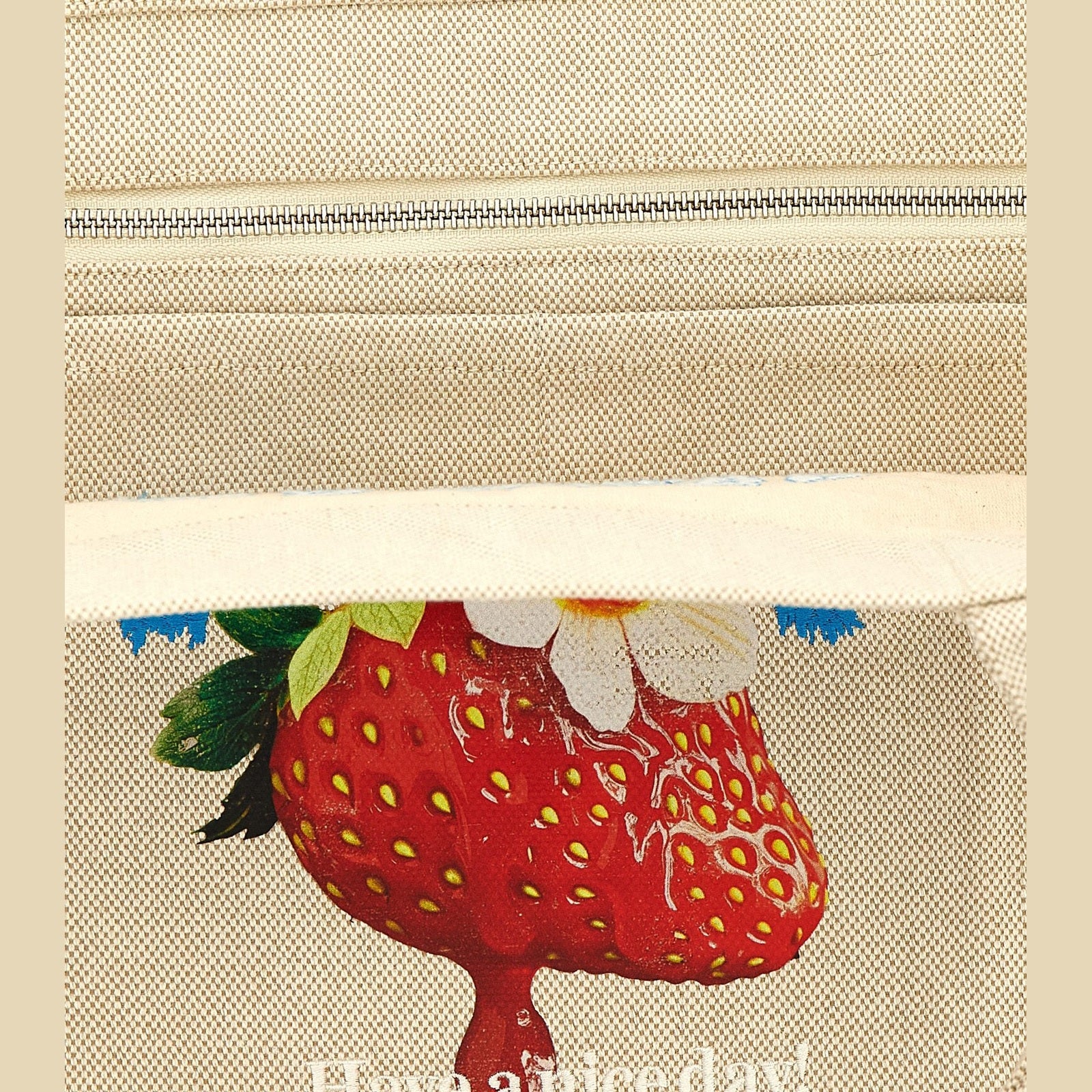 Ganni Beige Recycled Cotton Tote Bag