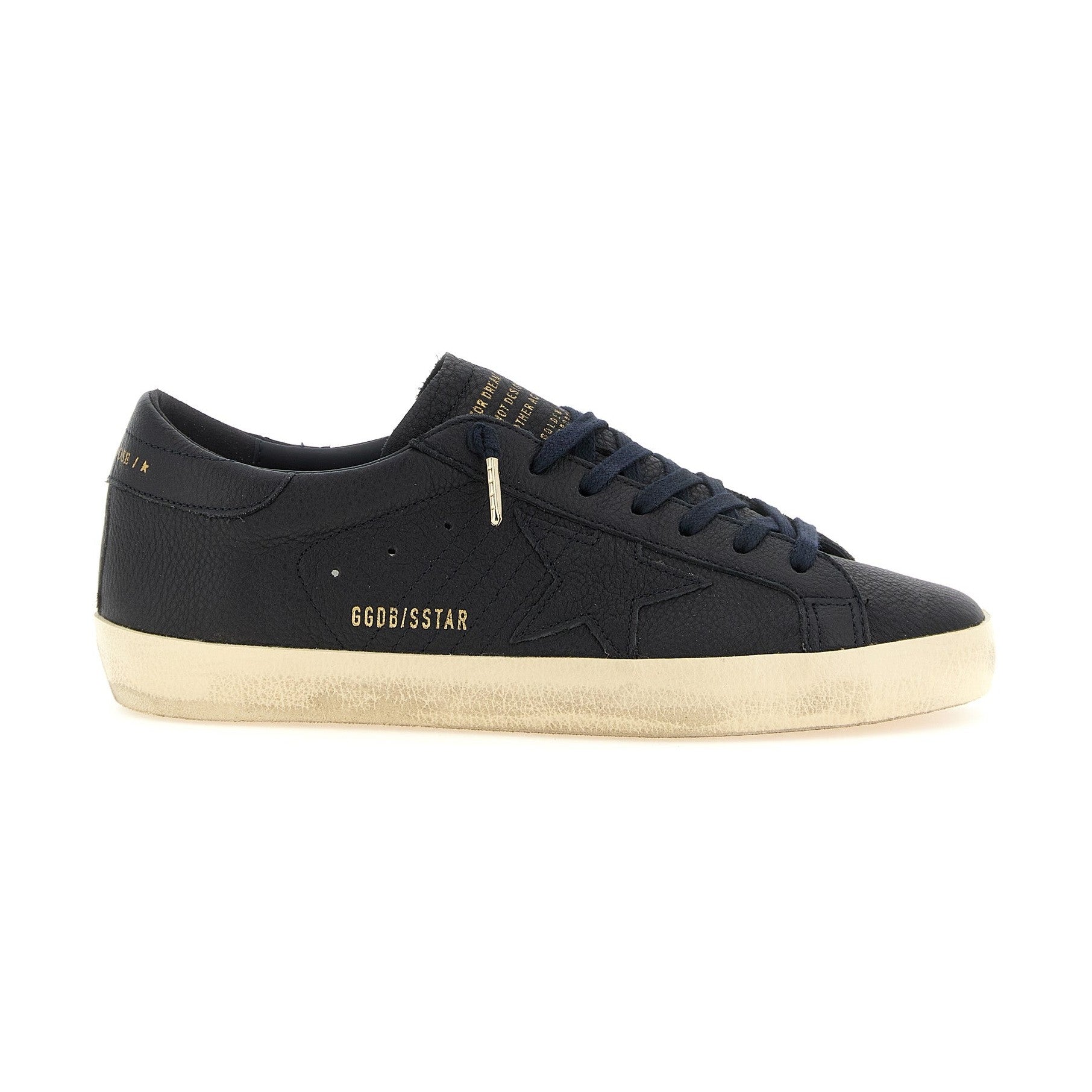 Golden Goose Blue Cowhide Low Top Sneakers