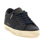 Golden Goose Blue Cowhide Low Top Sneakers