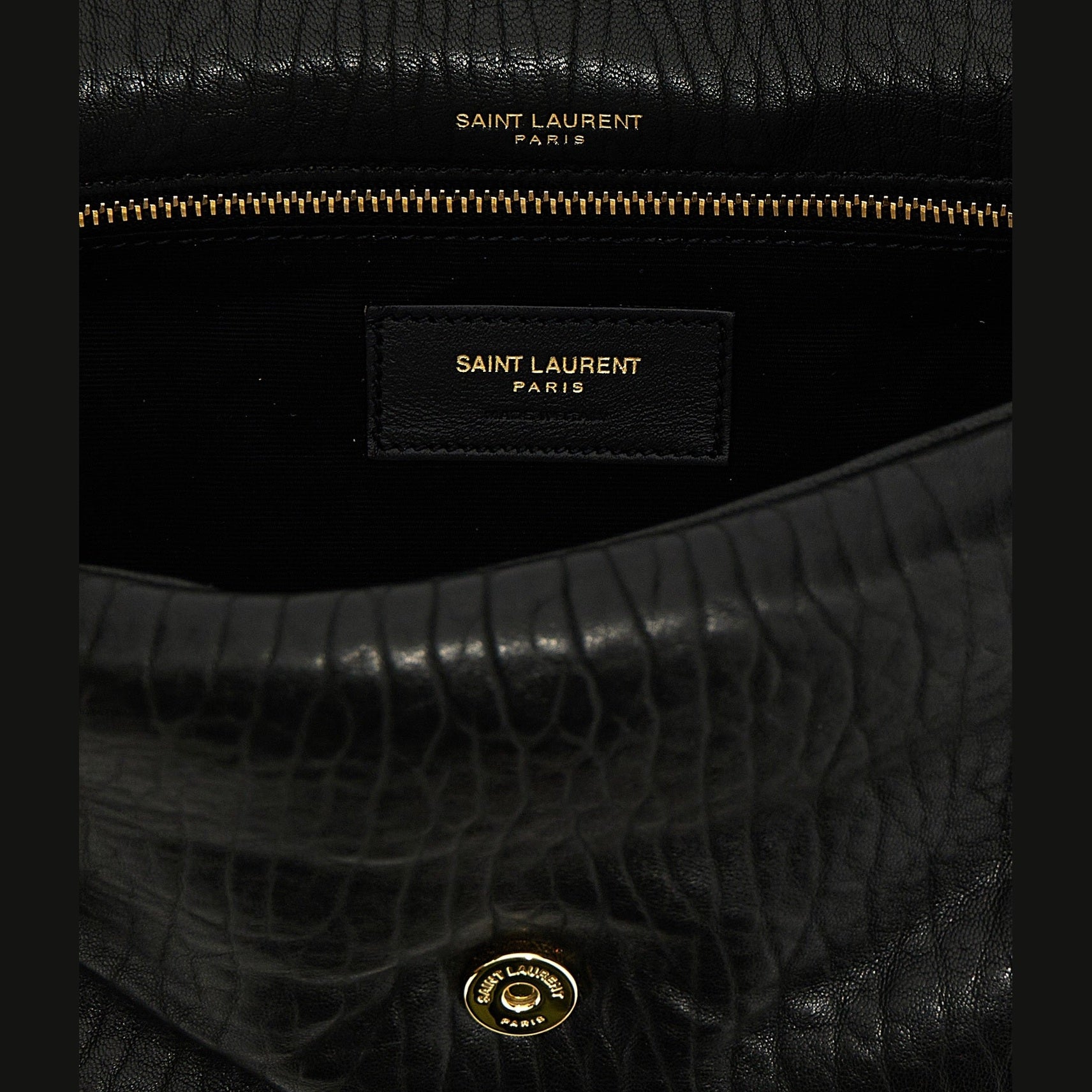 Saint Laurent Black Leather Shoulder Bag